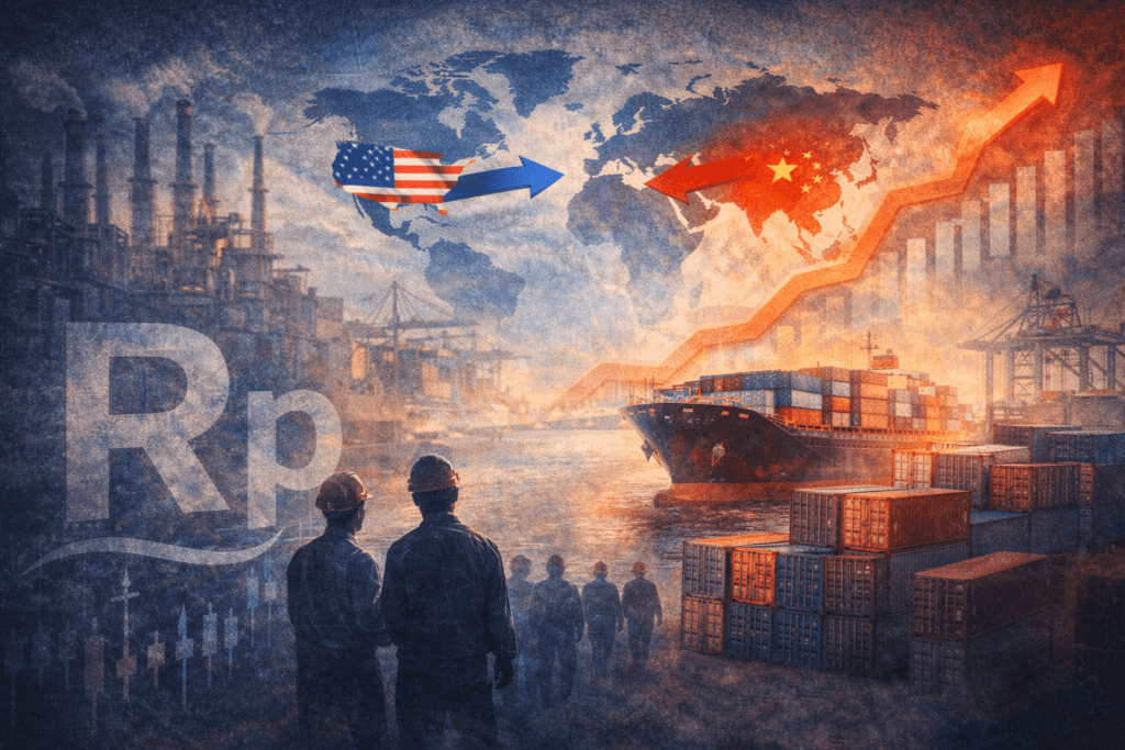 Rupiah melemah perang tarif