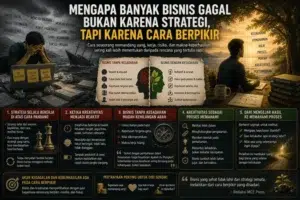 Mengapa Banyak Bisnis Gagal Bukan Karena Strategi, Tapi Karena Cara Berpikir