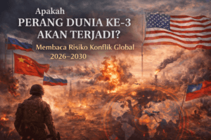 ilustrasi risiko perang dunia ke 3 konflik geopolitik global
