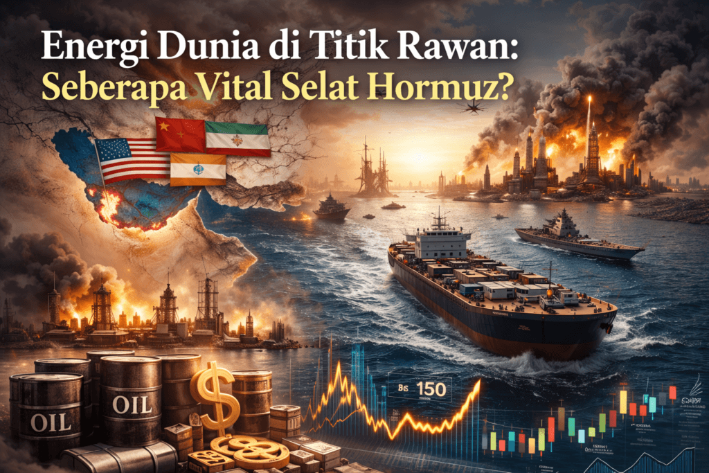 Peta Selat Hormuz jalur perdagangan minyak dunia 20 persen energi global