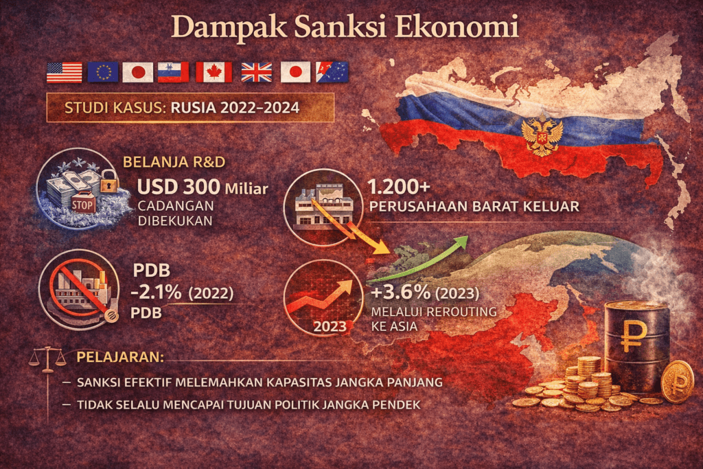 dampak sanksi ekonomi rusia 2022 2024 geopolitik ekonomi