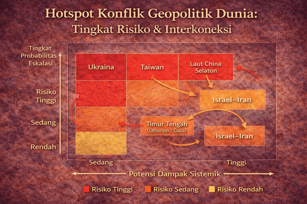 hotspot konflik geopolitik dunia tingkat risiko