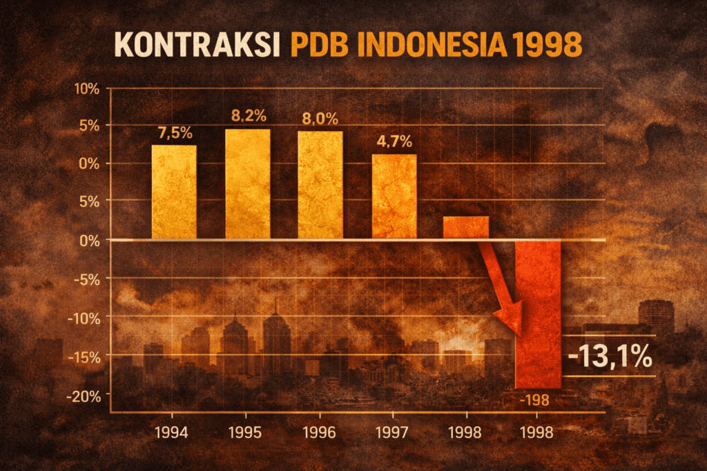 kontraksi pdb indonesia pada krisis ekonomi 1998