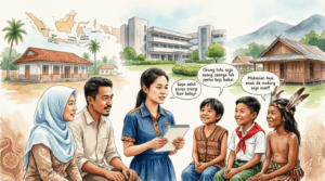 Ilustrasi suara guru orang tua dan anak dari lapangan tentang dampak MBG di sekolah: wawancara 15 responden dari NTT Papua Jawa Timur Jawa Barat Sulawesi Selatan dan Jakarta