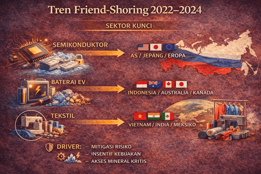 tren friend shoring rantai pasok global 2022 2024