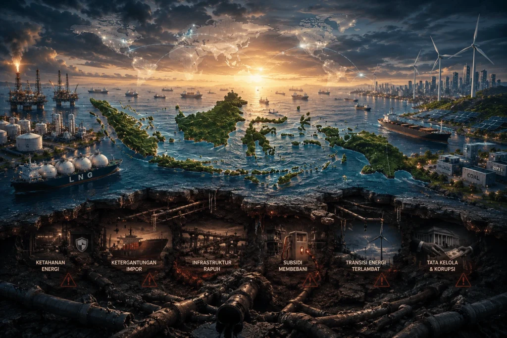 Ilustrasi dampak perang energi global terhadap Indonesia, APBN, impor BBM, dan inflasi