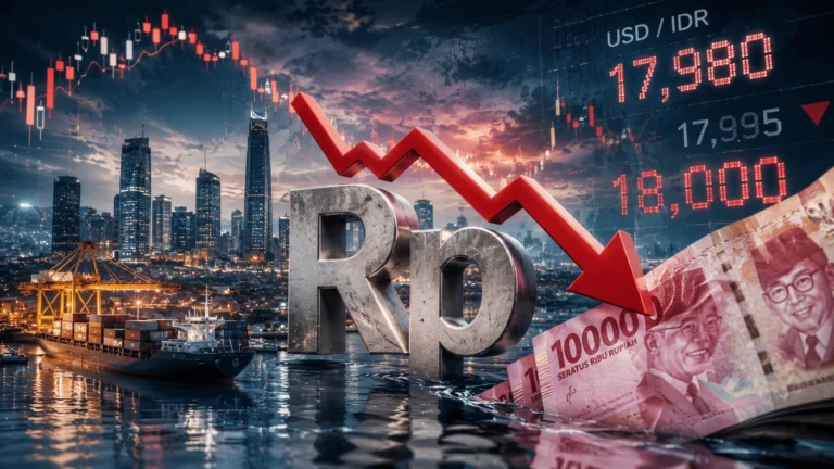 Nilai tukar Rupiah mendekati Rp18.000 per dolar AS di tengah tekanan ekonomi global dan penguatan dolar Amerika Serikat
